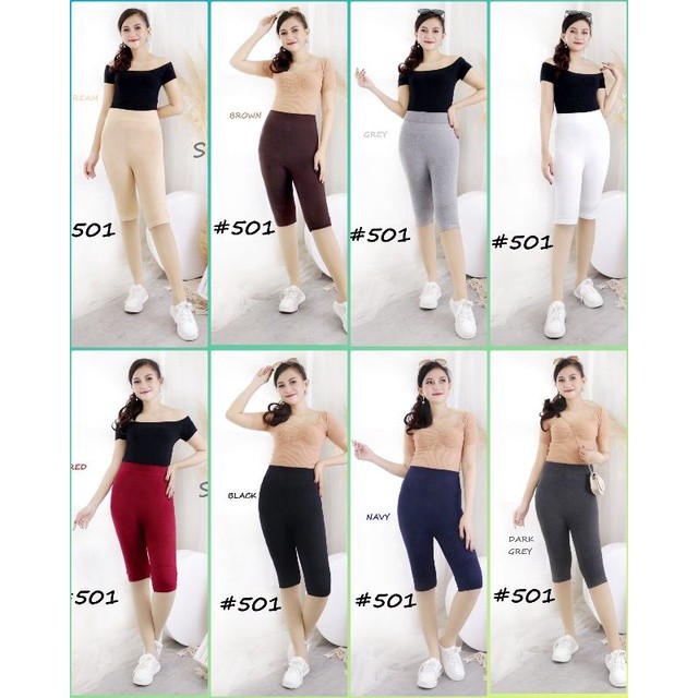 Pola Mewah Big Legging Import Wanita Polos Selutut/Legging