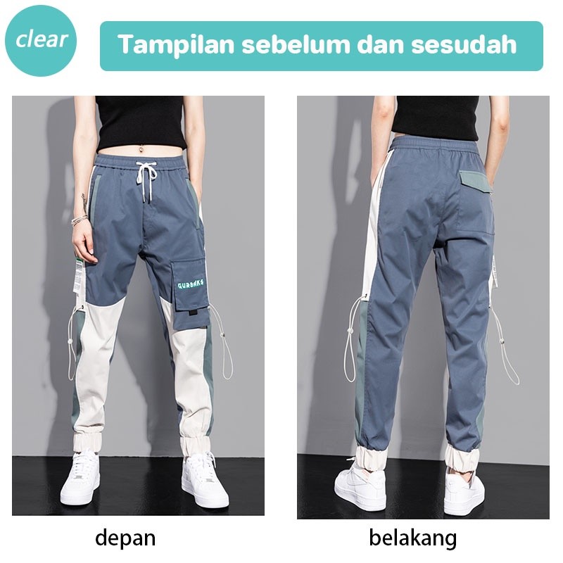 Pola Mewah Celana Cargo Panjang Wanita Korea Celana Joger Wanita Cargo Pants Wanita Jumbo Cargo