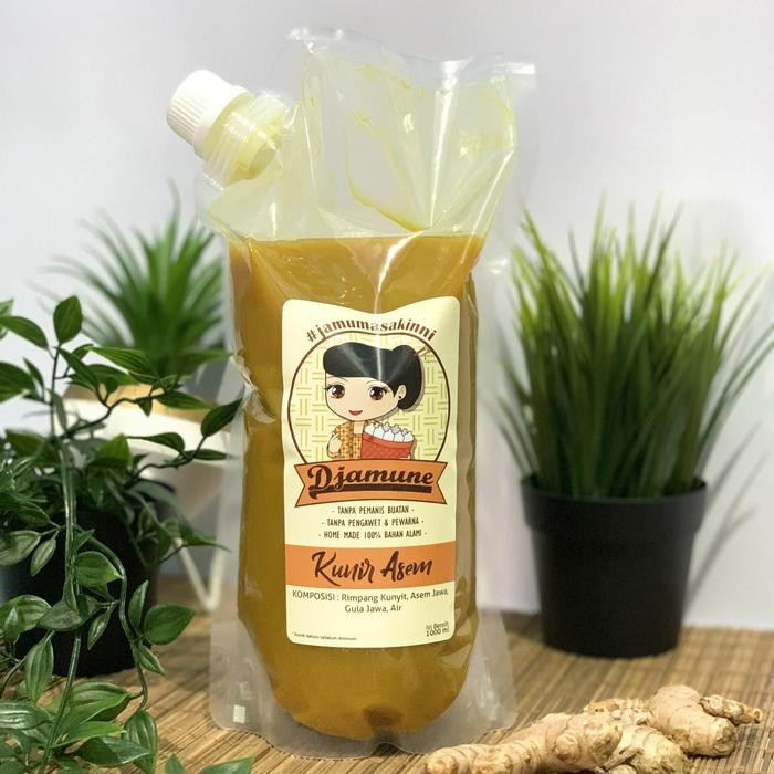 

Terlaris Djamune - Kemasan Refill Kunyit Asam / Kunir Asem 1.000 Ml