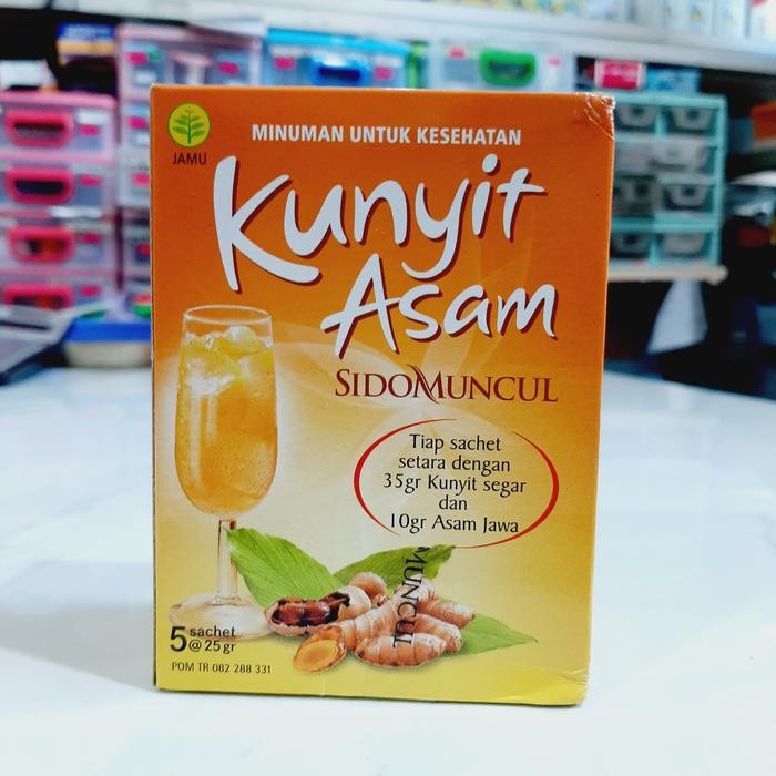 

Terlaris [1Box=5 Schet] Kunyit Asem Asam Sido Muncul / Menurunkan Berat Badan