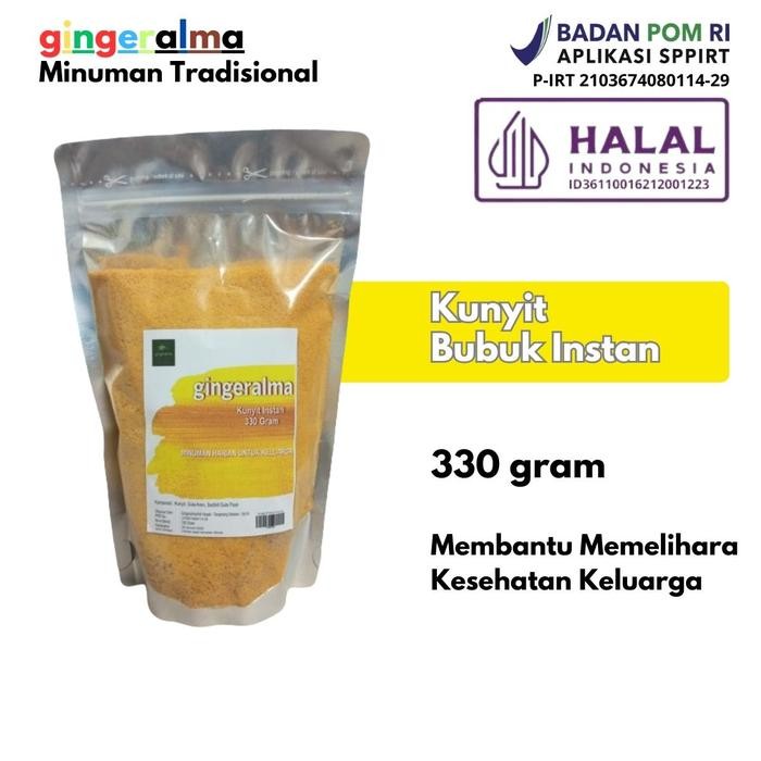 

Terlaris Minuman Tradisional Kunyit Bubuk Instan Gingeralma 330 Gram