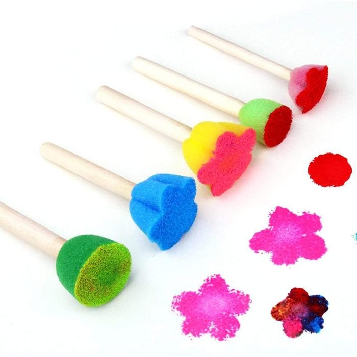 

Alat Lukis Anak Kuas Spons Sponge Stamp Mix Brush Painting Set
