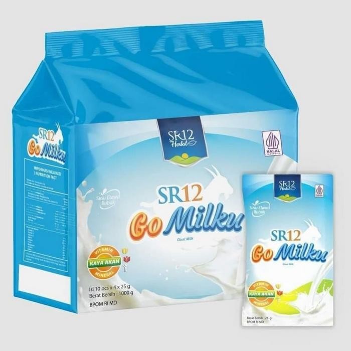 

Ready- Sr12 Gomilku Kemasan Sachet Susu Kambing Etawa 1 Pack Isi 40 Sachet