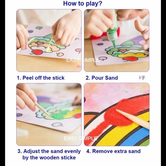 

Mainan Edukatif Painting Alat Lukis Mewarnai Gambar Pasir Warna Anak
