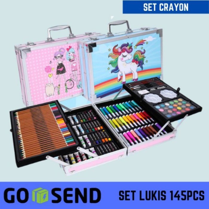

Set ALat Lukis 145pcs Model Koper Jinjing Import Set Alat Menggambar