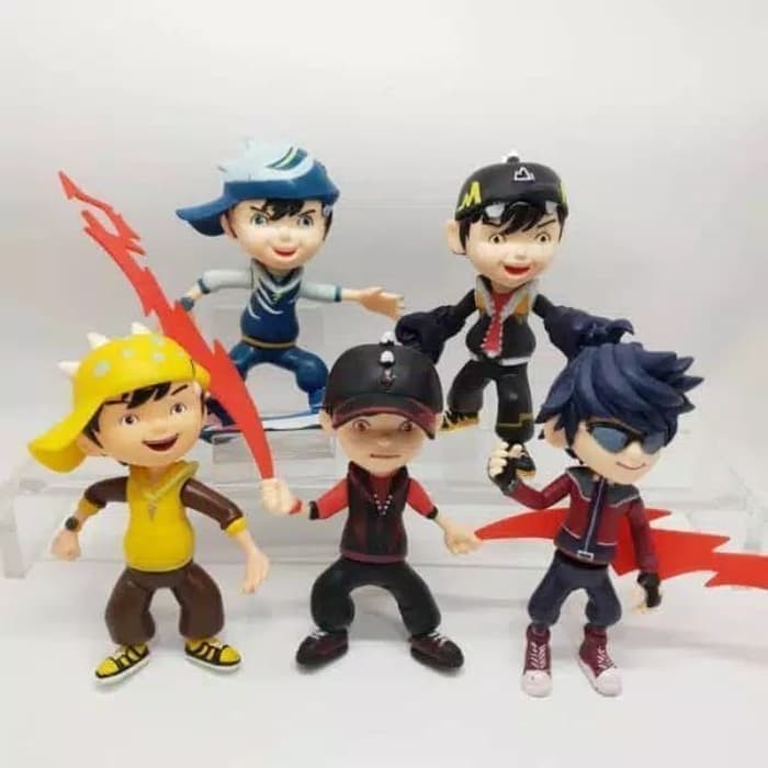 Action Boboiboy isi 5 Miniatur Kue Topper Cake Mainan