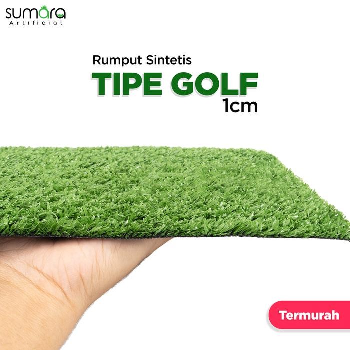 Rumput sintetis golf 1 cm Karpet Rumput Sintetis Dekorasi Hijau