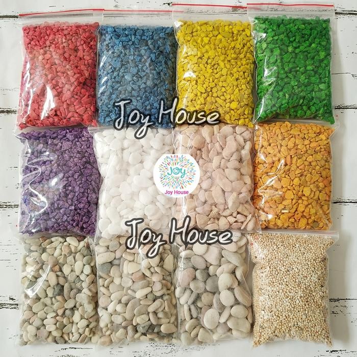 100gr (Sachet) Batu Hias Warna Koral Kamper Putih Pasir Bali Aquarium