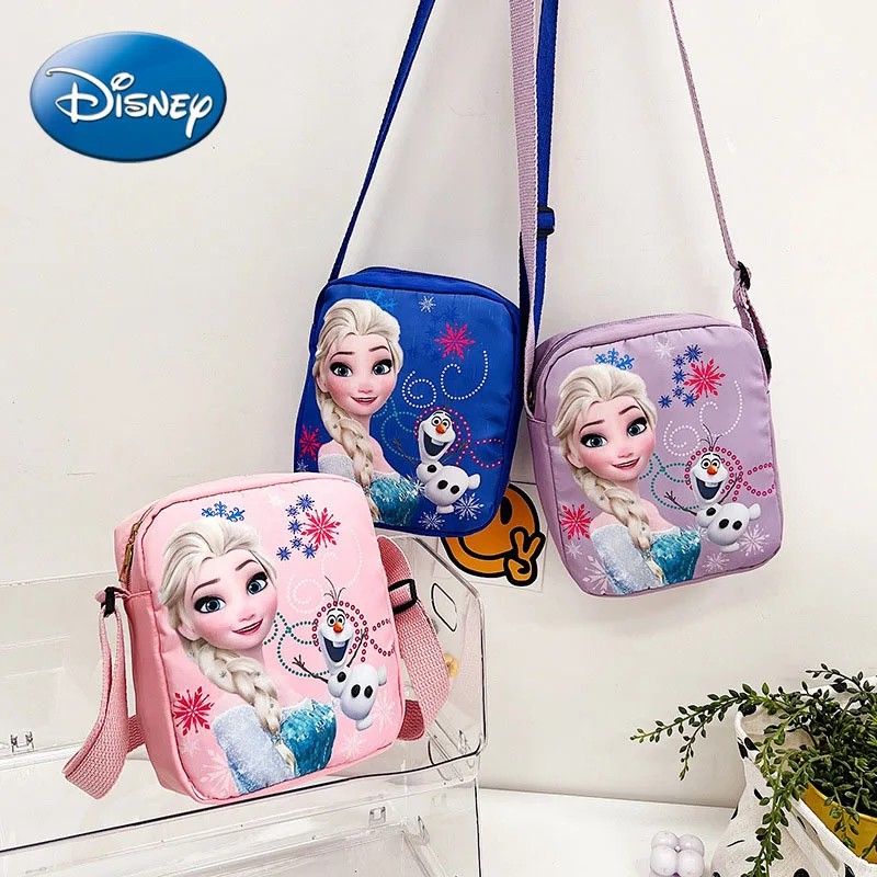 Disney 2023 New Princess Series Crossbody Bag "Frozen 2" Elsa Sophia Cartoon Shoulder Bag Girls
