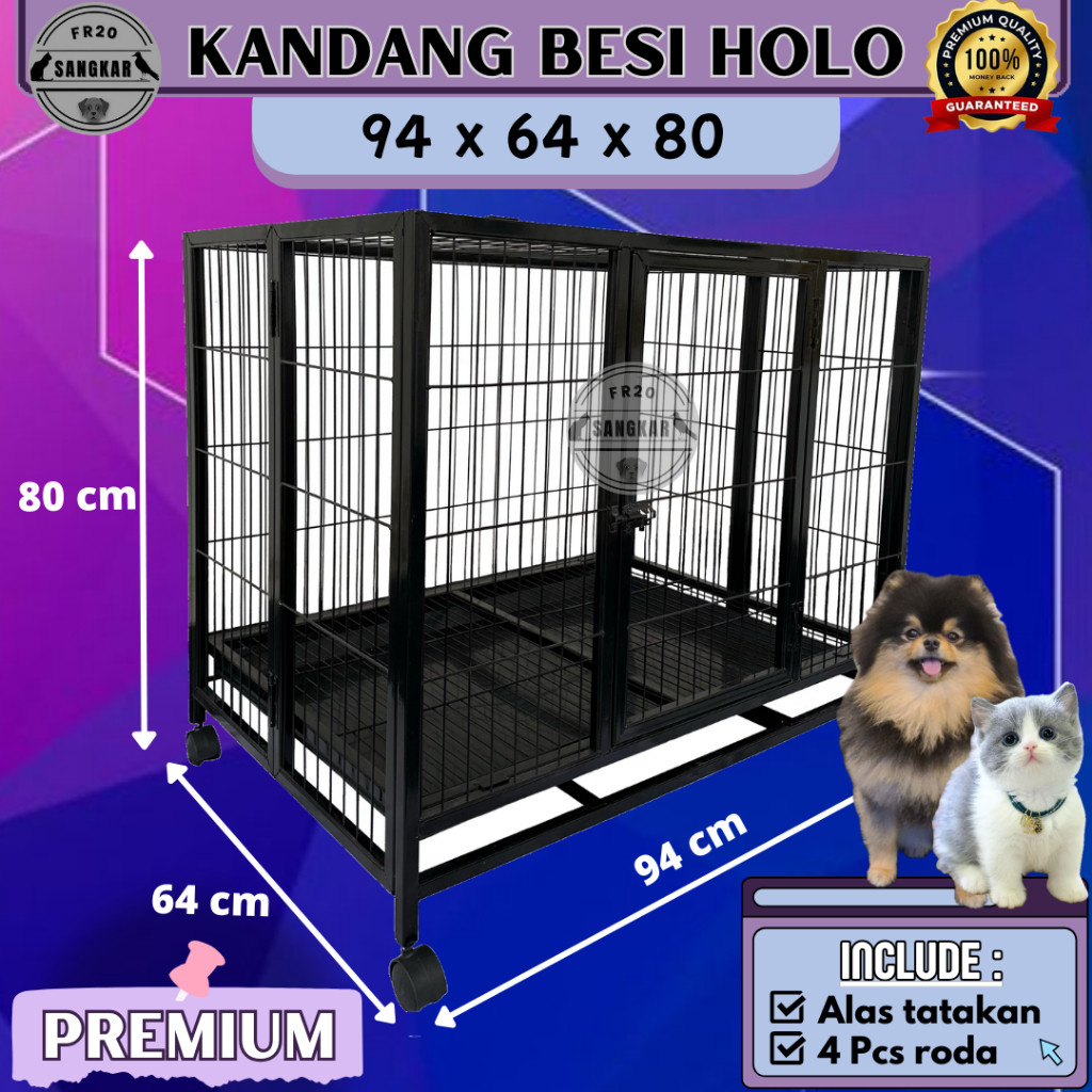 KANDANG ANJING BESAR XXXL BESI HOLOW