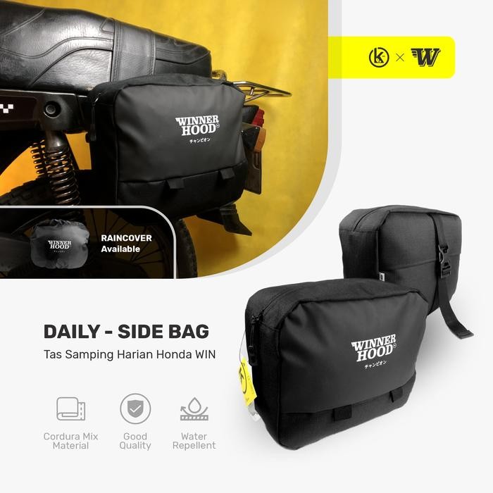 Stok Baru WINNER HOOD - SIDE BAG ( Tas Pannier Harian - Motor Honda WIN 100 )