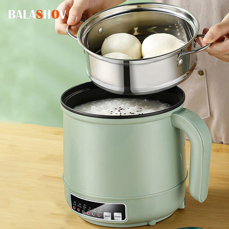

Mini Multifunction Electric Cooking Machine 1.7L Single/Double Layer Hot Pot Intelligent Electric Rice Cooker Non-stick Pan Pots