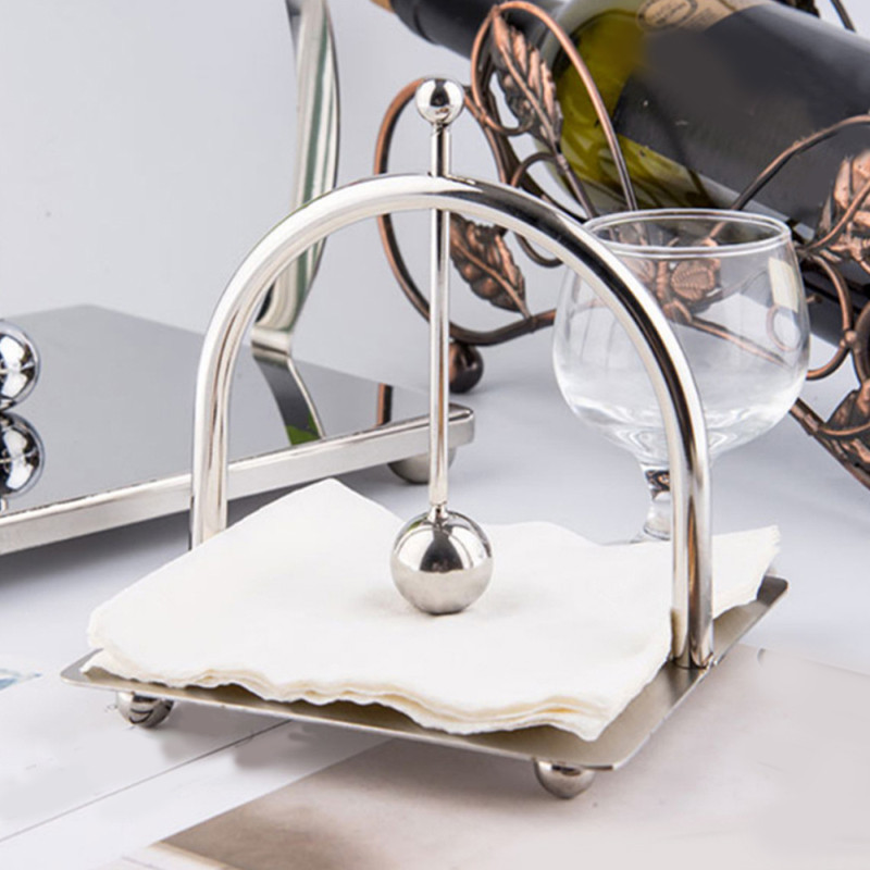 

Modern Style Tissue Holder Stainless Steel Napkin Rack Tissue Dispenser Display Rack For Home Kitchen Restaurant Party Decor