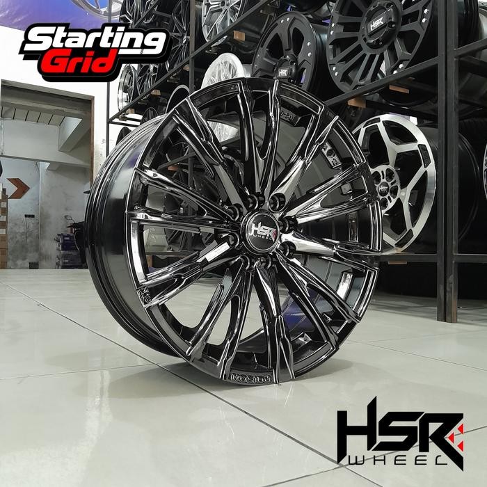 Berkahsspeed Velg Mobil Hsr Black Chrome Ring 17 Untuk Mazda 2, Brio, Yaris, Vios, City, Avanza -