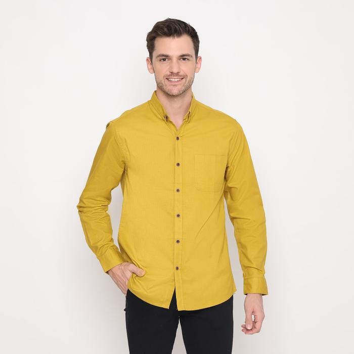 

Terlaris Alino Kemeja Pria Basic Lengan Panjang Kuning Kunyit 039 Nyaman Casual Kerah Formal Katun