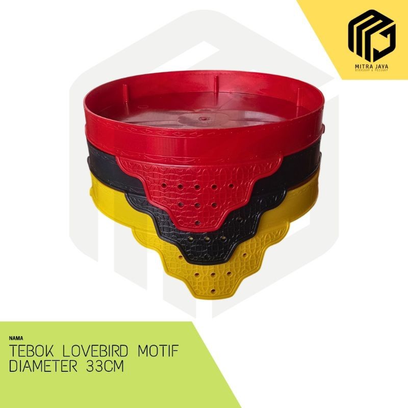 Tebok Kaki Sangkar Burung Lovebird Motif