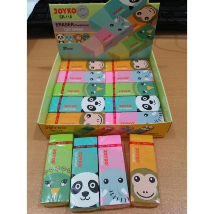

ECERAN Penghapus JOYKO Animal ER116/Eraser JOYKO ER116/Hapusan Stip JOYKO ATK WARNA DIKIRIM ACAK