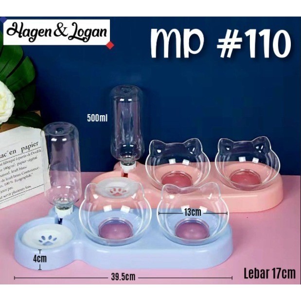 

Dispenser Feeder MP110 - Dispenser Makanan dan Minuman Kucing Anjing