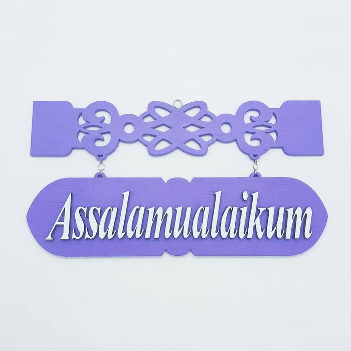 GANTUNGAN PINTU ASSALAMUALAIKUM / PAJANGAN PINTU ASSALAMUALAIKUM / PAPAN KEKINIAN SHABBY