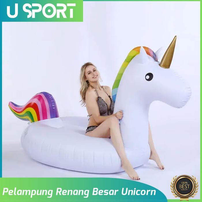 Ban Renang Aesthetic Unicorn Karakter Besar/ Pelampung Duduk Dewasa