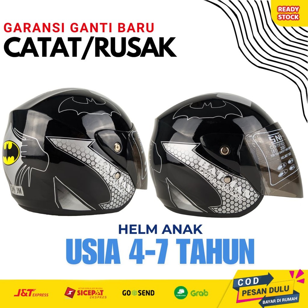 Aluna_Collection4 Helm Motif Anak Kecil Umur 1 2 3 4 5 6 7 Tahun Perempuan Lucu