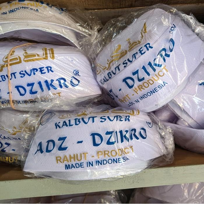 Product Laris Peci Kopyah Adz Dzikro Polos Kopiah Haji Tebal Muslim Putih Haji