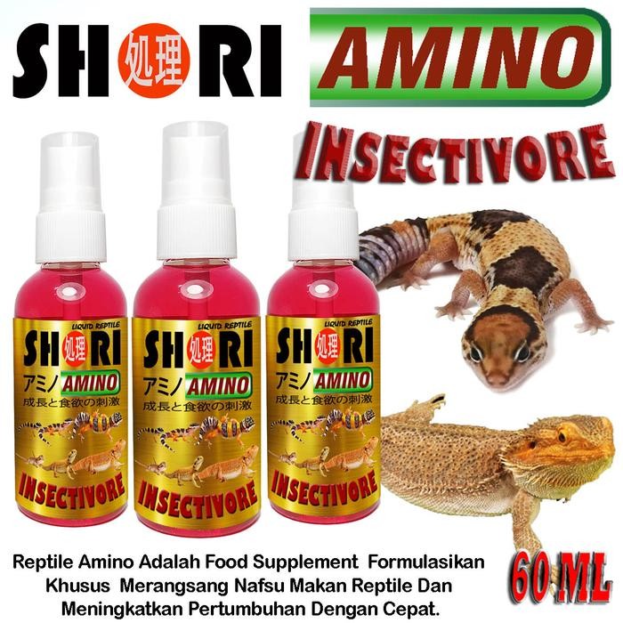 SHORI AMINO INSECTIVORE OBAT PENAMBAH NAFSU MAKAN PERTUMBUHAN REPTILE VITAMIN GECKO SALVA VARANUS