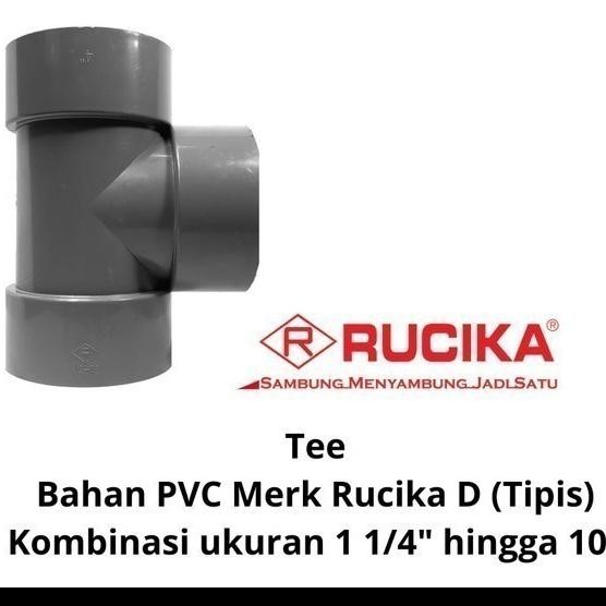 Ready verlop Vlok Tee T 4" x 2" inch PVC Rucika D