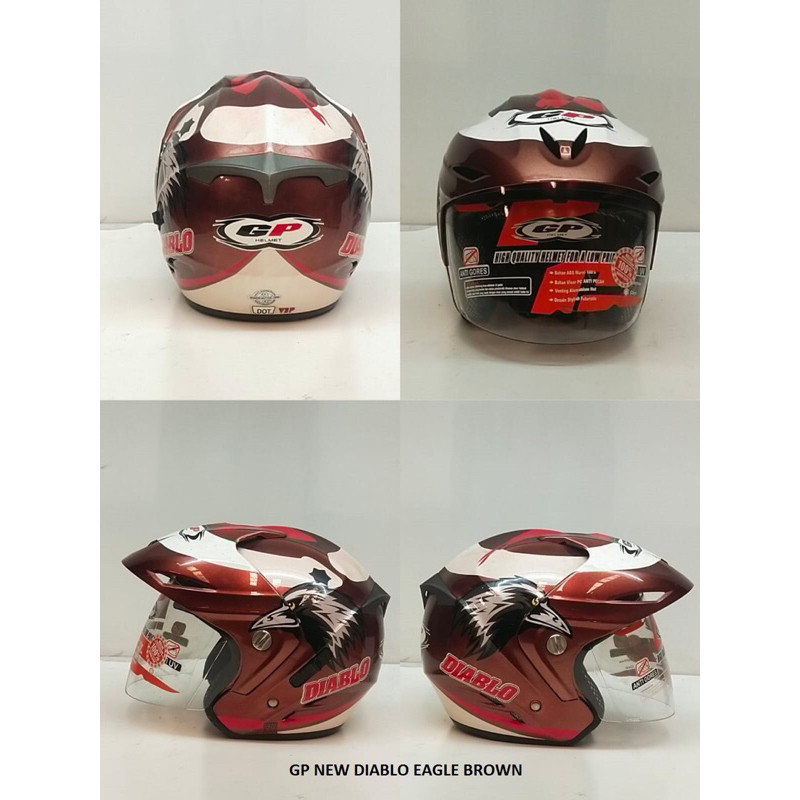 HELM HAL FACE GP DIABLO (MOTIF) SIZE L, SNI