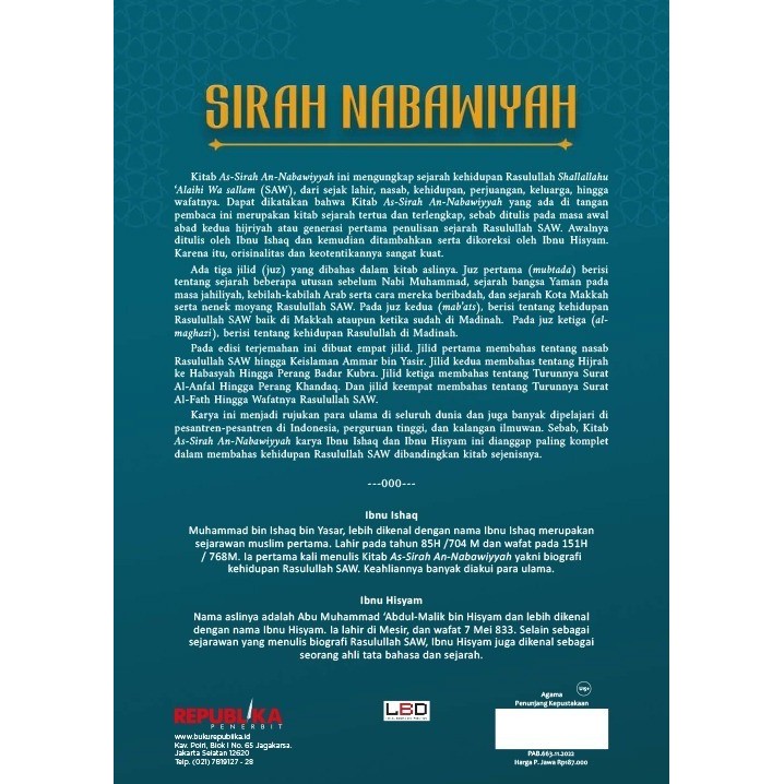 

SALE SIRAH NABAWIYAH, KISAH LENGKAP KEHIDUPAN RASULULLAH SAW.2- IBNU ISHAQ READY