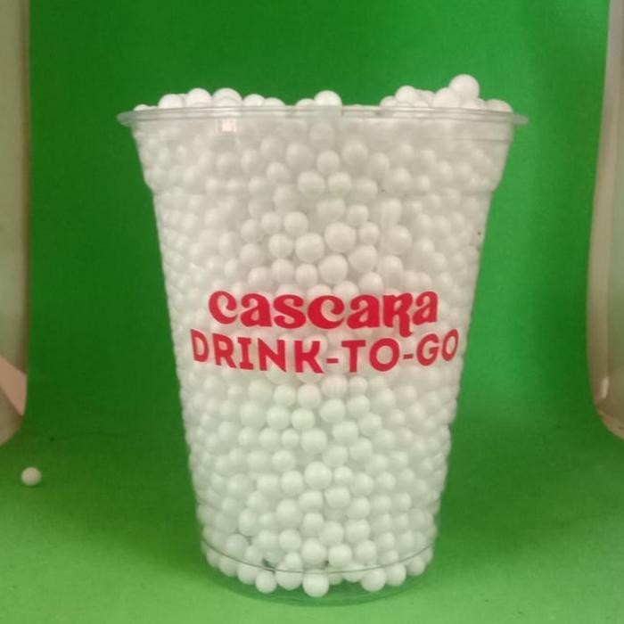 Cup Plastik Pet Sablon 14Oz Plus Tutup Strawless