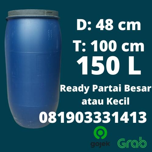 Drum Air Plastik 150 Liter Besar Tempat Sampah Ember Baskom Hdpe Tebal