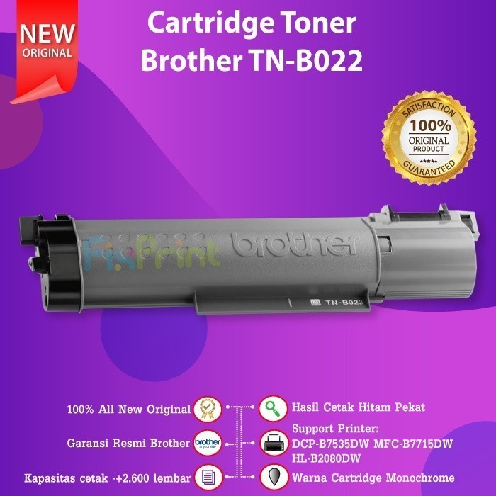 FixPrint Cartridge Toner Brother TN-B022 Printer DCP-B7535 HL B2080DW DCP B7535DW MFC B7715DW