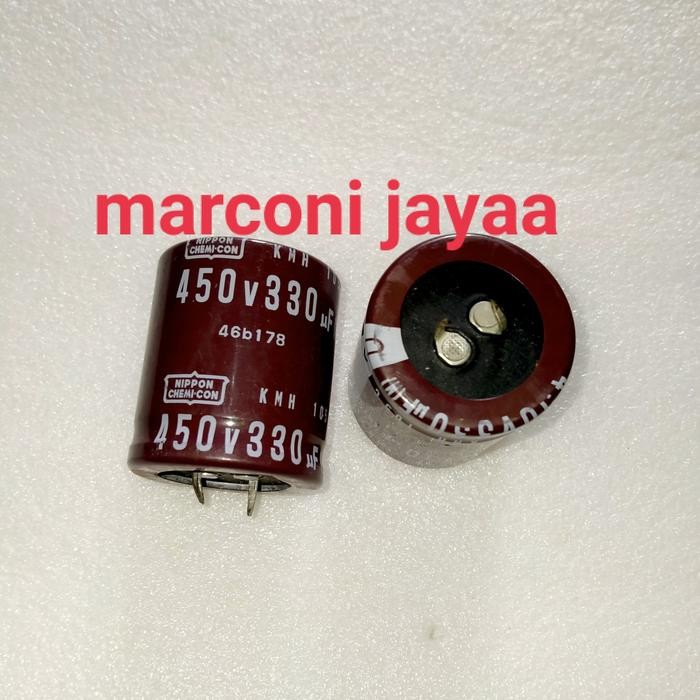 Kapasitor Elco 330Uf 450Volt"Nippon" New