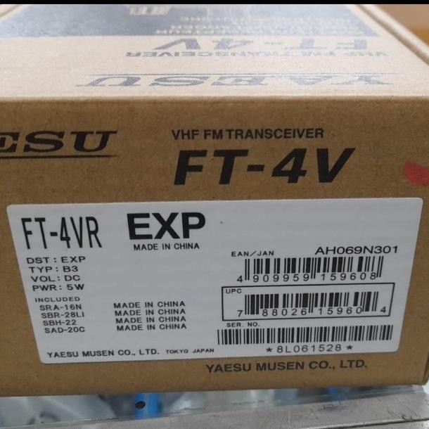 JTTOP" HT YAESU FT 4V VHF ORIGINAL ORIGINAL YAESU FT 4 FT4 YAESU VHF