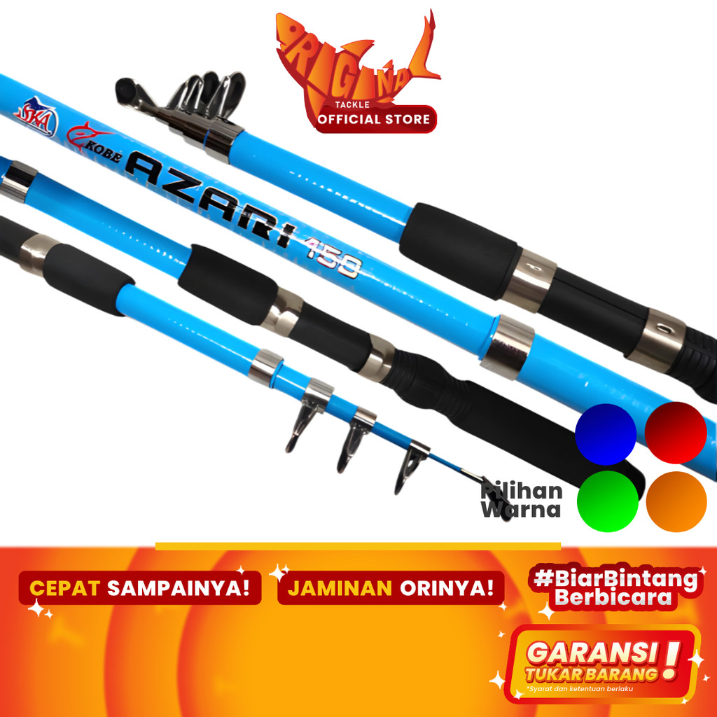 Joran Pancing Antena Teleskopik Telecopic Kobe Azari Fiber 180cm 150cm 210cm 240cm 270cm 300cm 360cm