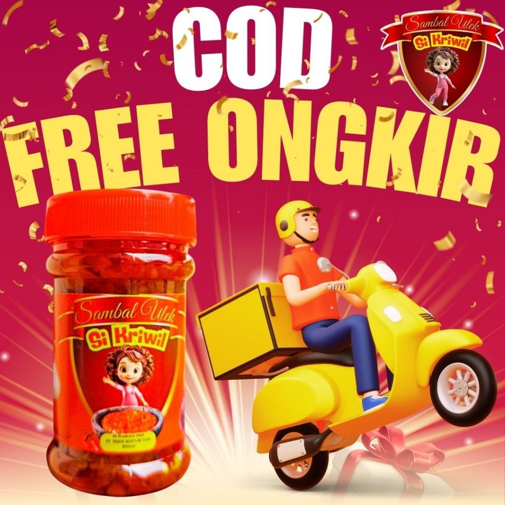 

Konter Makanan Gratis Ongkir Sambal Bawang Si Kriwil Pedas Nampol Nikmat Ngepol