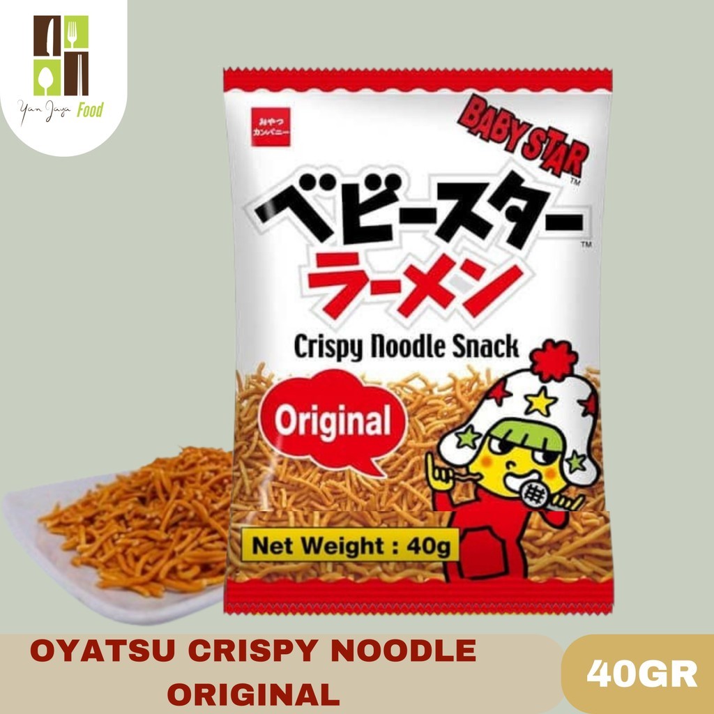 

Konter Makanan Oyatsu Baby Star Crispy Noodle / Snack Mie Kering Jepang 40Gr - Japanese Fried, 40Gr
