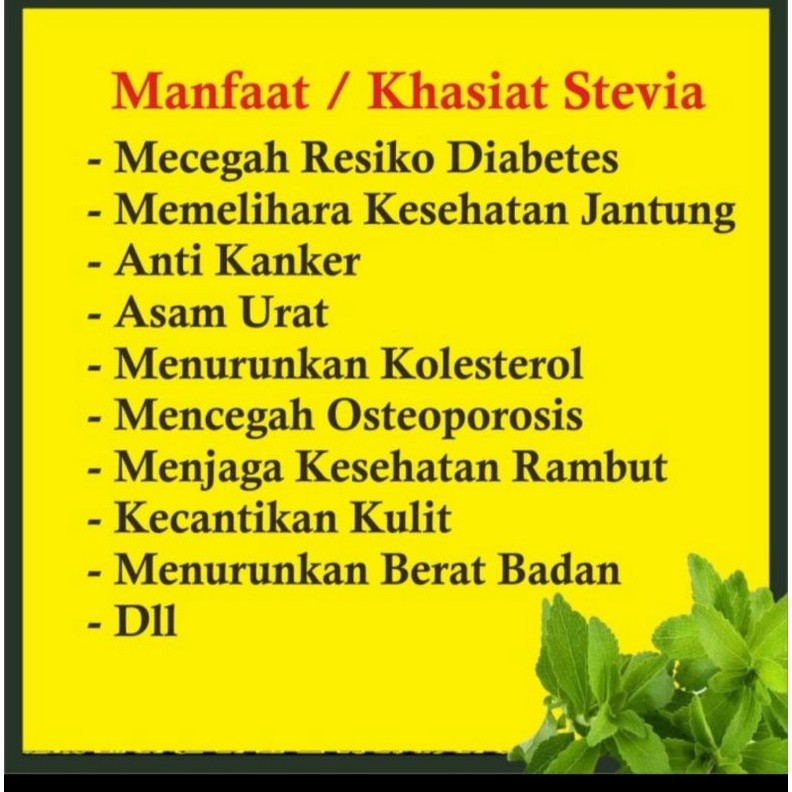 

Sensasi Lezat Stevia Kemasan 30Ml Tanpa Dus & Stiker