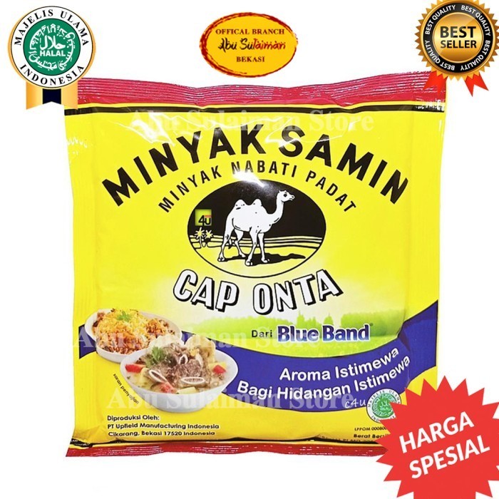 

Konter Makanan Minyak Samin Cap Onta Sachet Kemasan 200 Gr Asli ( Bukan Re-Pack ) / Minyak Samin Cap