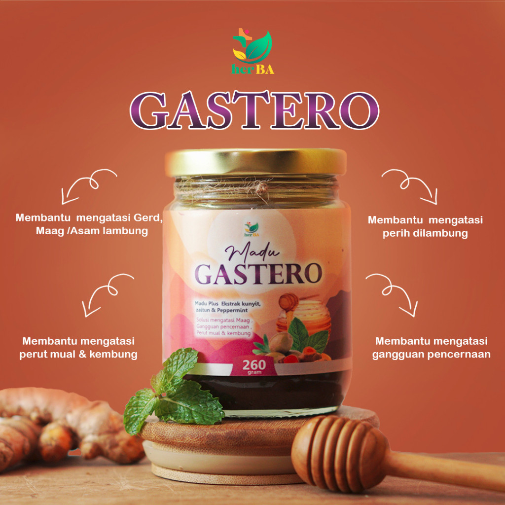 

Sensasi Lezat Gastero 260Gr - Madu Herbal Asam Lambung Gerd Maag Mual Muntah