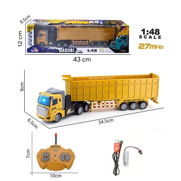 Truk Panjang Telolet Rc Dump Truk Basuri Telolet Remot Mainan Mobil Remote Control Dump Truck Basuri