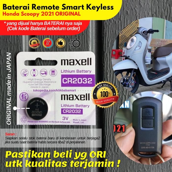 Masih Ready Baterai Remot Motor Honda Scoopy 2021 Smart Keyless Remote Original