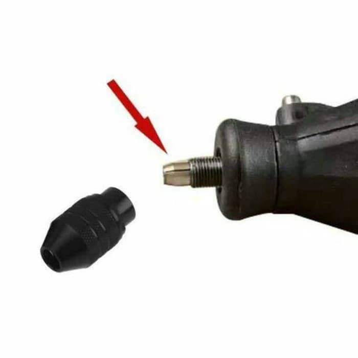 Ready.. Multi Chuck Keyless Dremel Aksesoris Mesin Bor Mini Dremel