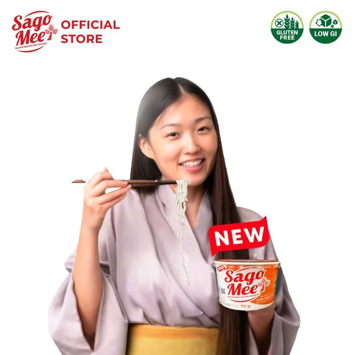 

Ready Sago Mee Gluten Free Mie Instan Cup Kuah Rasa Kari Ayam Pedas 70G (1 Karton Isi 24)