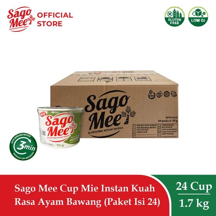 

Ready Sago Mee Gluten Free Mie Instan Cup Kuah Rasa Ayam Bawang 70G (1 Karton Isi 24)