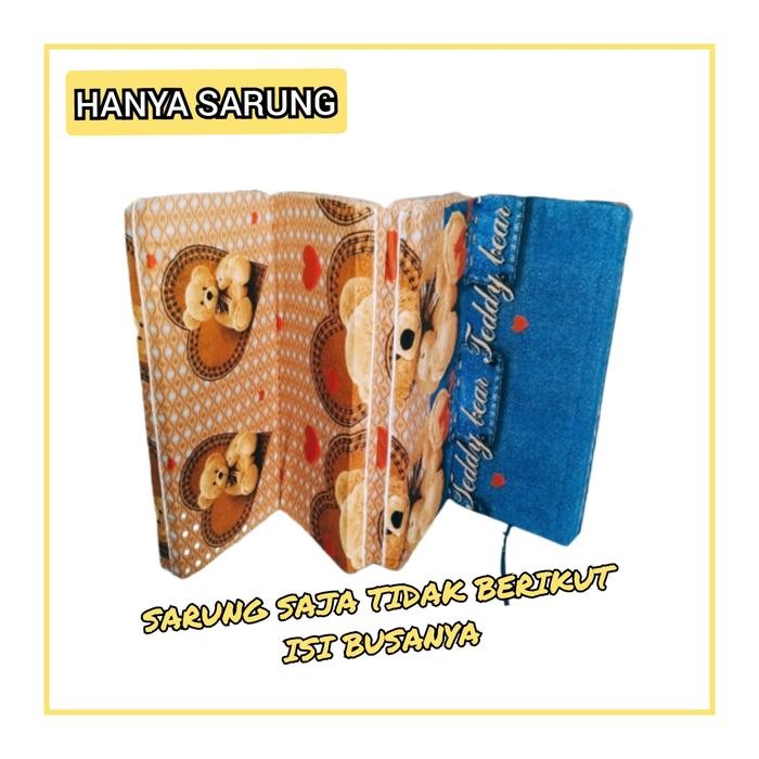 Sarung Kasur Busa Lipat 4 Resleting Tebal 5 10 cm - Semua Ukuran - Lantai, Ranjang