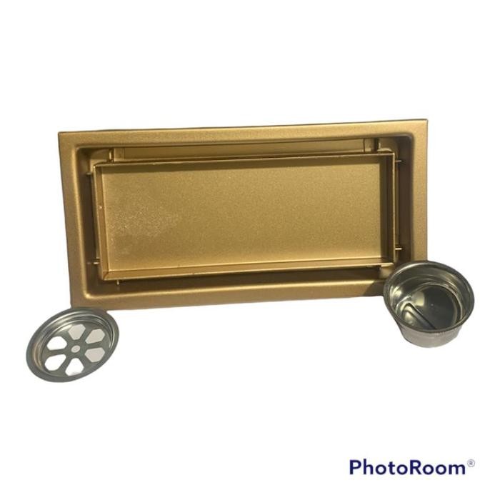 Smart Floor Drain Insert Tile Gold Saringan Kamar Mandi Isi Keramik
