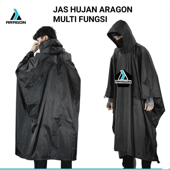 jas hujan ponco kelelawar tanpa lengan dewasa bahan Poliester tebal