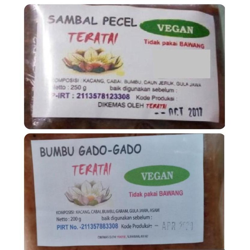 

vegetarian teratai sambal pecel / bumbu gado gado vegan New